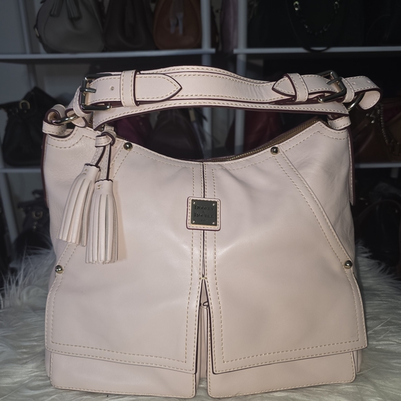 Dooney & Bourke Blush Pink Leather Hobo with Tassel